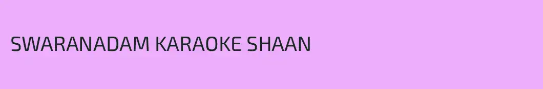 SWARANADAM KARAOKE SHAAN
